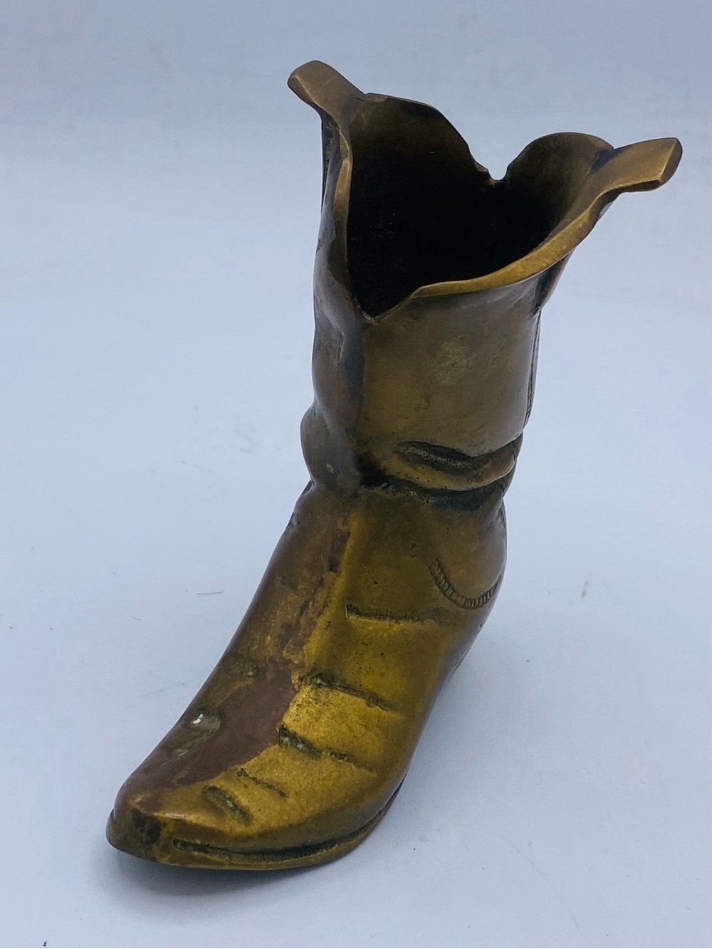 Vintage Andrea By Sadek Brass Cowboy Boot Small Figurine